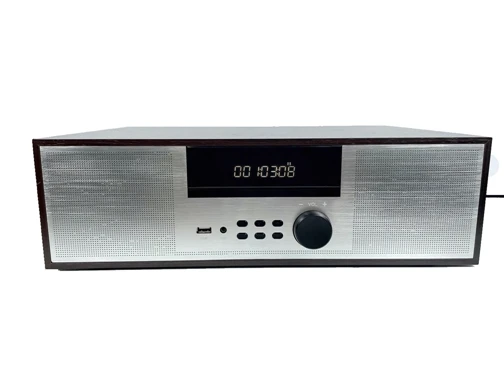 Wooden Retro Style Wireless CD Shelf System with FM Radio