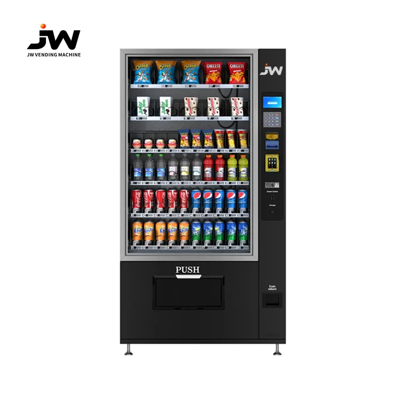 Custom Lebanon Combo Cooling Vending Machine for Drinks and Snacks Cashless Vending Machine QR Code Payment Vending Machine