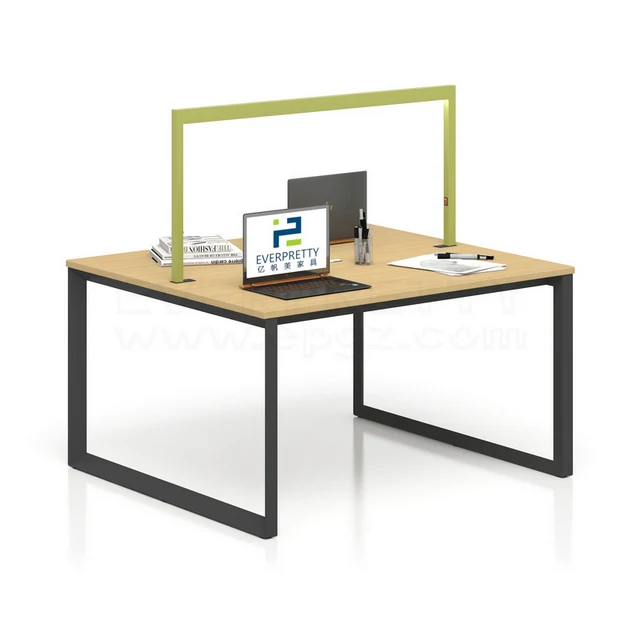 Simple Design School Furniture Wooden Library Reading Table With Lamp