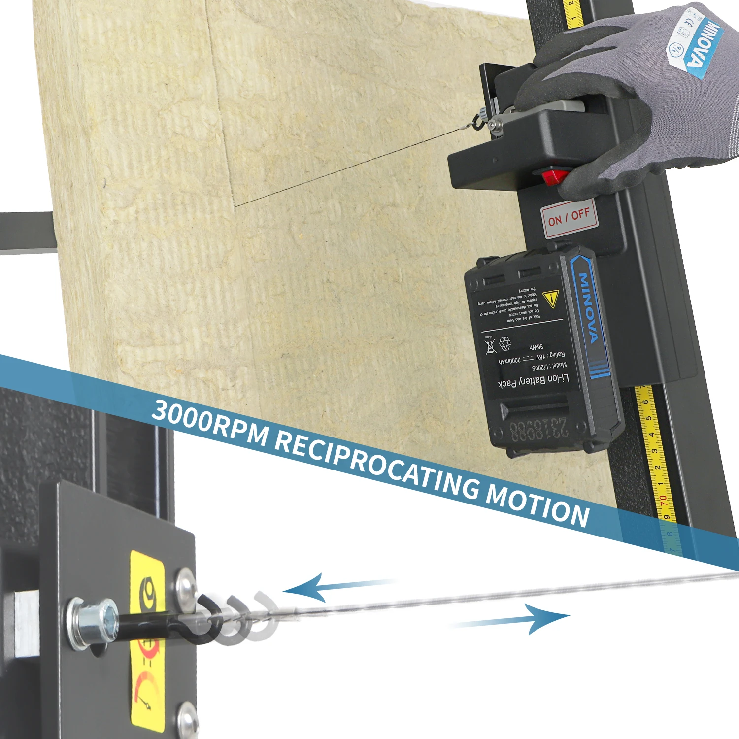 MINOVA Customized Mineral Wool Board Fiberglass Insulation Cutter Machine PIR Insulation Cutting Tool