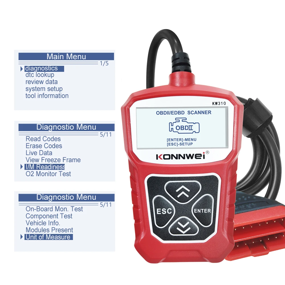 KW 310 OBD2 Auto Diagnostic Scanner Universal OBD Car Diagnostic