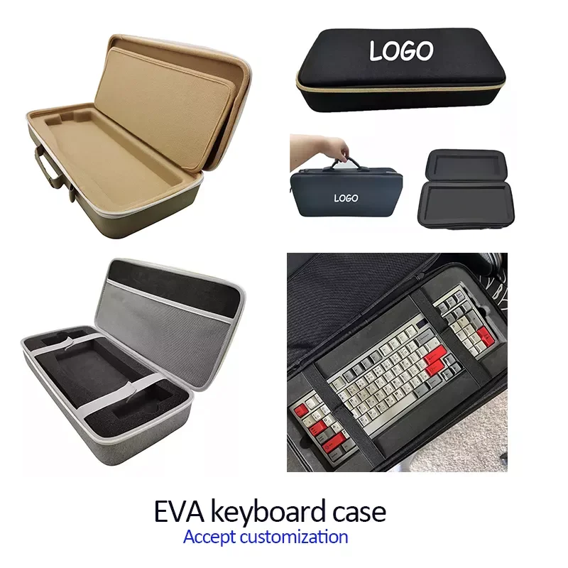Customized Hard Shell Durable Protective Shockproof Carry Keyboard Eva case Fits 60% 65% Mechanical Keyboard Eva case