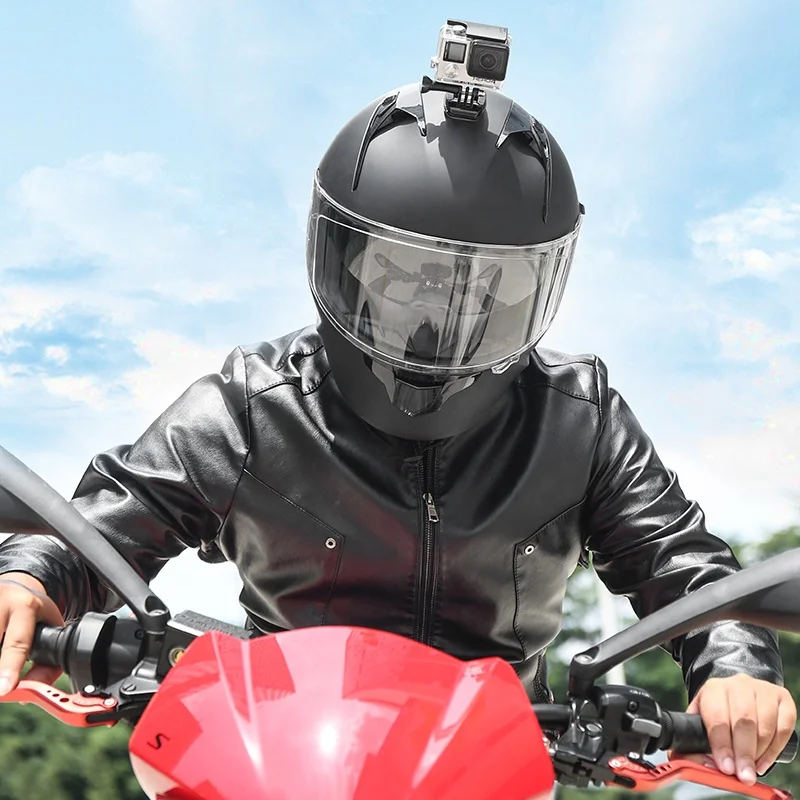 Helmet Camera Accessories for Go Pro Motorcycle Helmet Bracket Bicycle Adjustable Buckle for Go Pro 9 8 Action Camera Mount