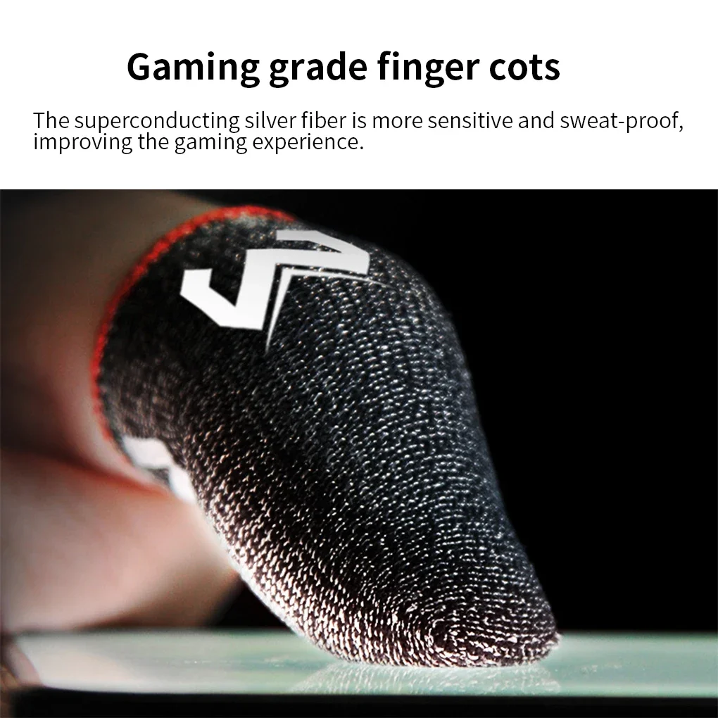 Gaming Finger Sleeve Sweatproof Anti-slip Touch Screen Fingertip Thumb Finger Gloves for aperçu 2