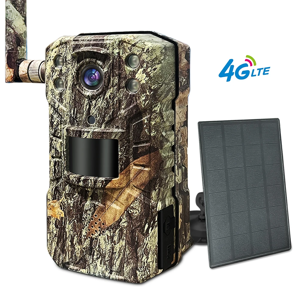 Campark TC35 4G LTE Cellular Solar Trail Camera – 1080P No Glow Night Vision, 65ft Detection, 7800mAh Battery, For Hunting/Wildlife