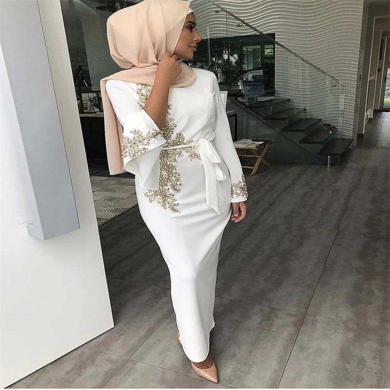 green emerald velvet dress Sequin Hand Embroidered Mermaid Hijab Wedding Party Formal Evening Dress Red / 38 main image 0