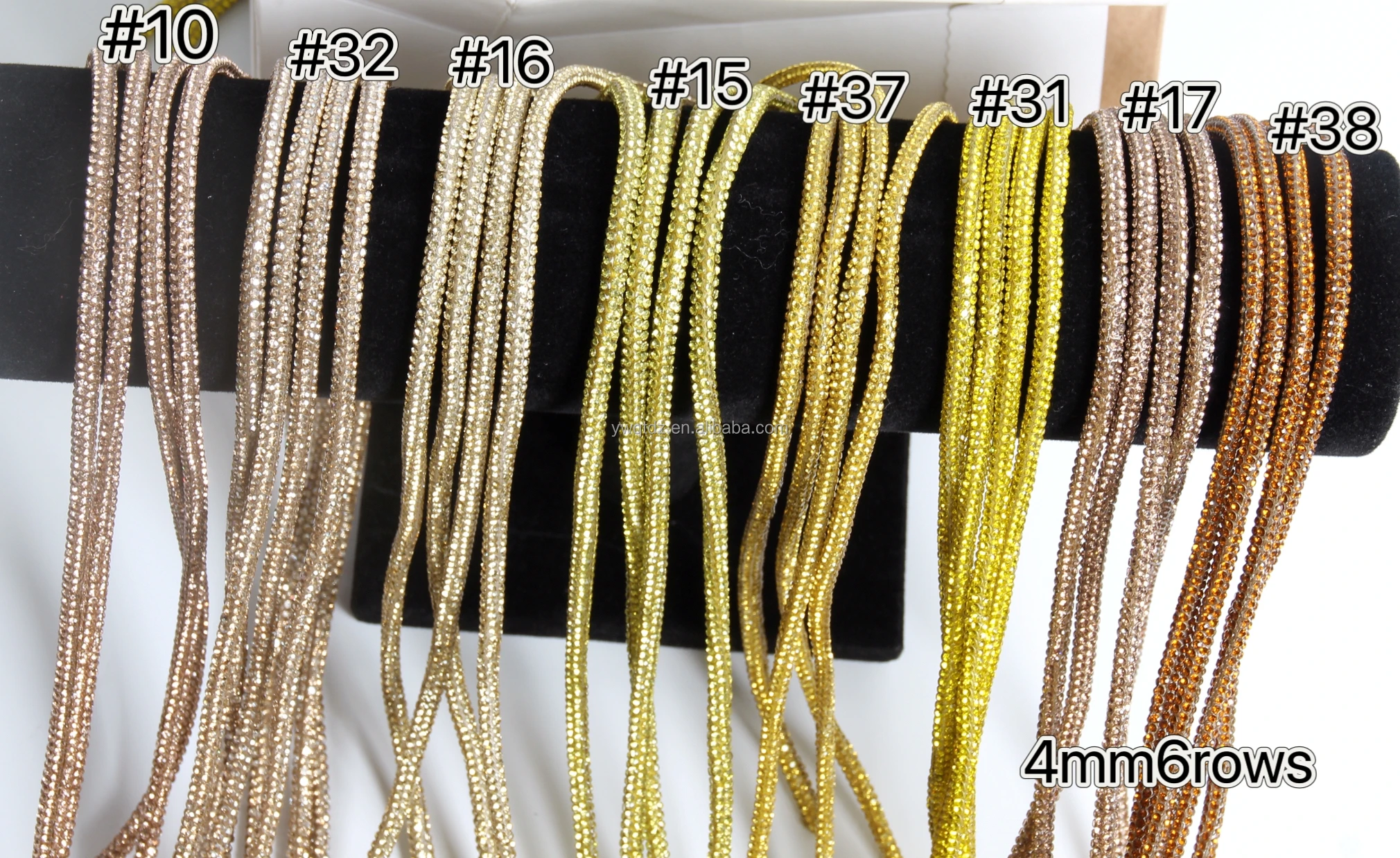 SINRONG Bling Bling Wire Cutting Rope Crystal Rhinestone Tube for ...