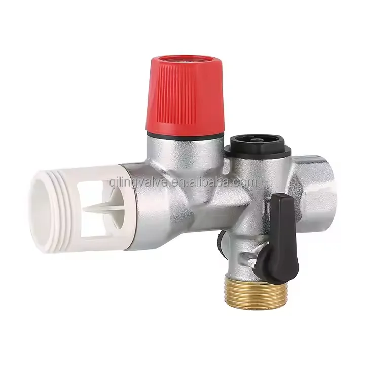 Therm Silence Valve Set HVAC High Temperature 6 Bars Pressure Customized Brass Safety Valve Pressure Control Relief Valve