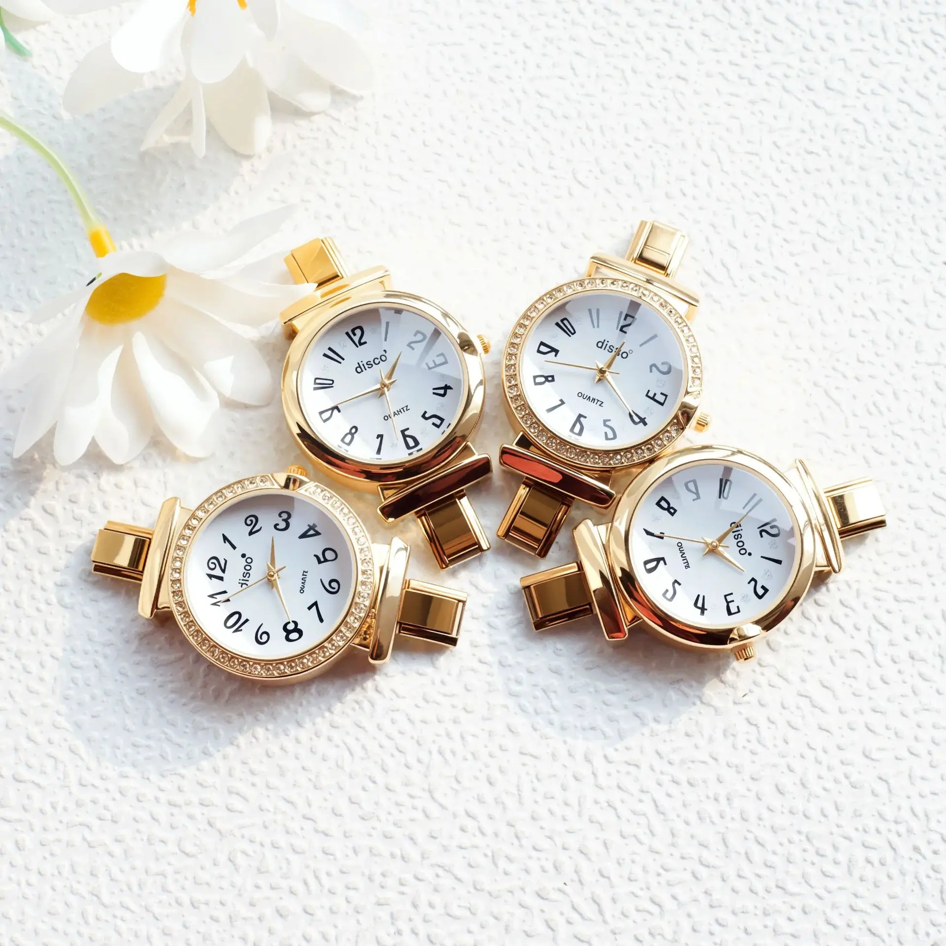 Best-selling Modular Stainless Steel Bracelet Watch Unisex Quartz Dial with Pointer Round Case Eco-Friendly Wholesale