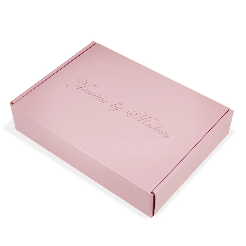 Custom Printing Pink Product Gift Corrugated Wrap Packaging Mailer Shipping Paper Boxes