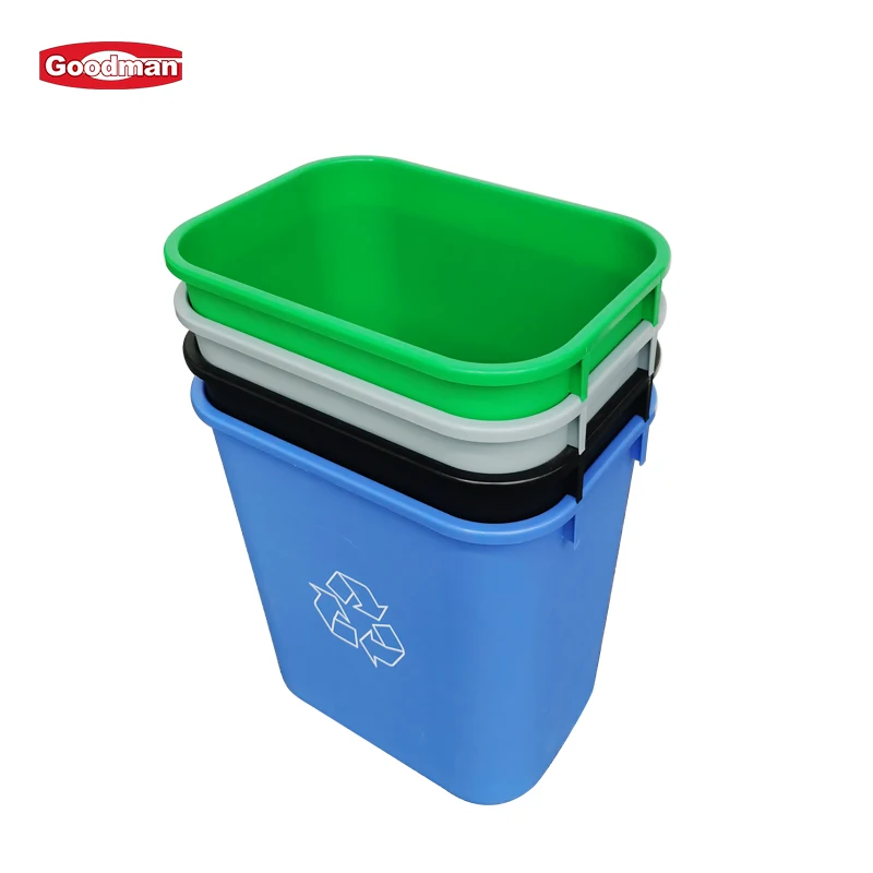 26 Liters garbage bin wholesale plastic trash cans blue waste bin