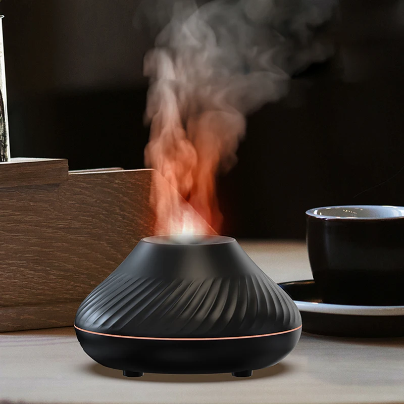 2022 New Aromatic Oil Flame Diffuser Mini Ultrasonic Air Humidifier