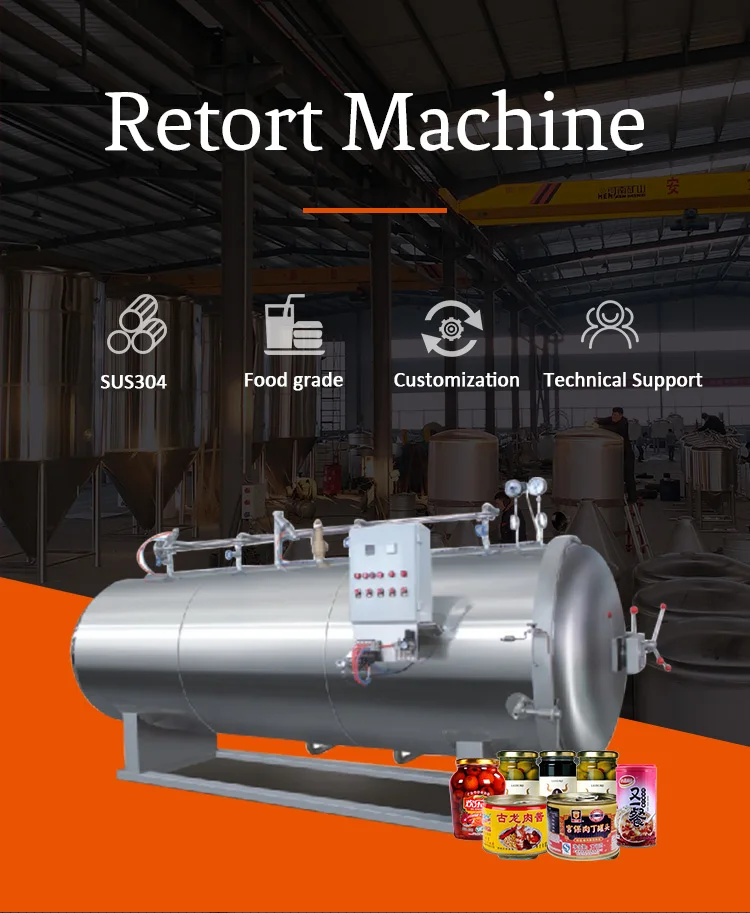 Small Retort Machine Pouch Autoclave Steam Sterilization Pot/Can Retort ...