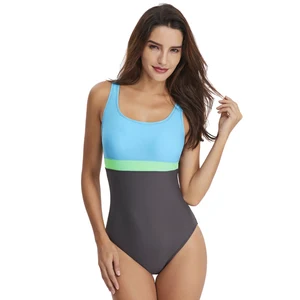 Wholesale Luxury 2023 Women's Open U Back Swimwear Mix Color One-Piece Swimsuit with High Cut Bottom