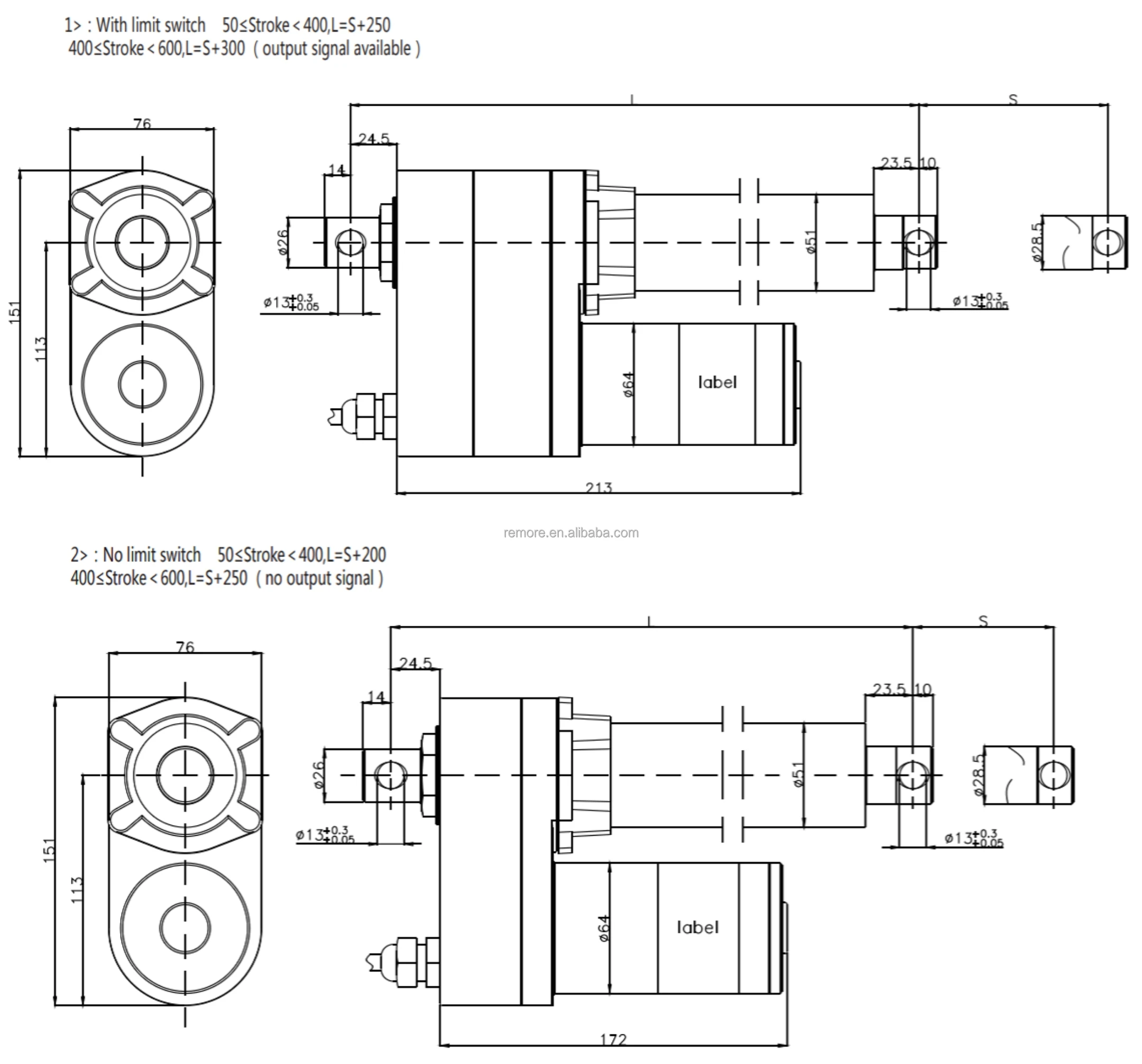 High Speed Reciprocating 3000n Electric Solenoid Linear Actuator Buy