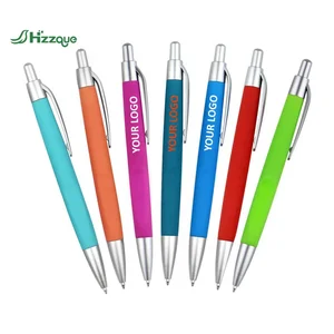 Wholesale Custom Logo Hzzque ZQ7165 1.0mm Black Ink Plastic Ballpoint Pen Set Business Gift Pens