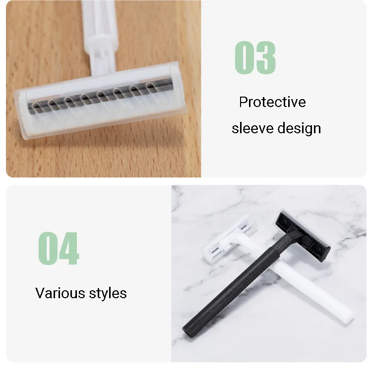 Hot Sales Disposable Twin Blade Razors Straight Shaving Blades Safety
