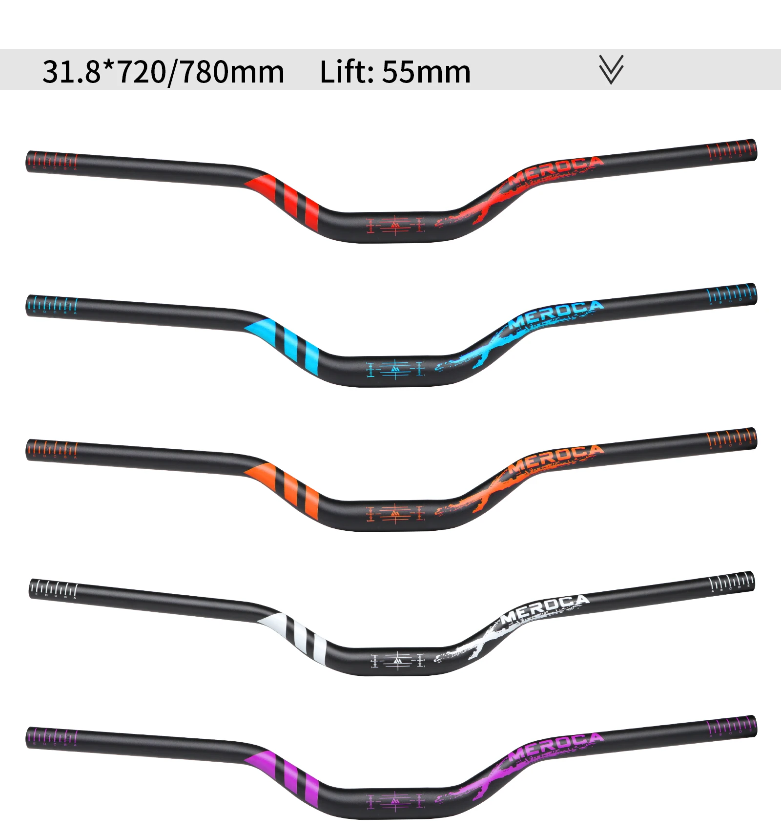 Aluminum Alloy Mountain Bike Handlebar with Swallow Handle 31.8*780mm/720mm Lifting Speed Cross-Country Mtb Handle Bar