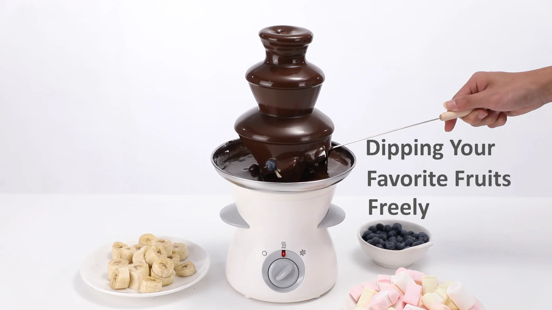 High Quality Detachable Plastic Chocolate Fountain Fondue 3 Layer Party