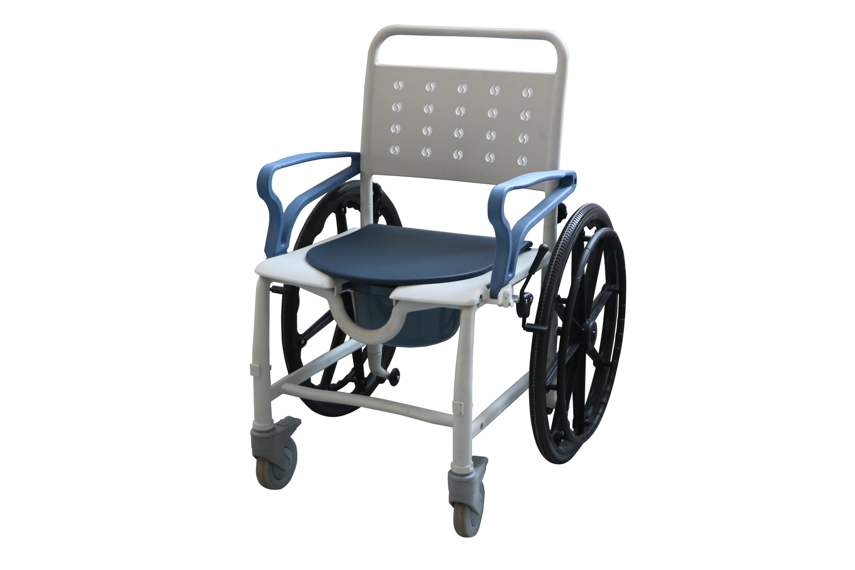 Patent Plastic 3 In 1 Folding Portable Commode Chair Wheel Chair Bath