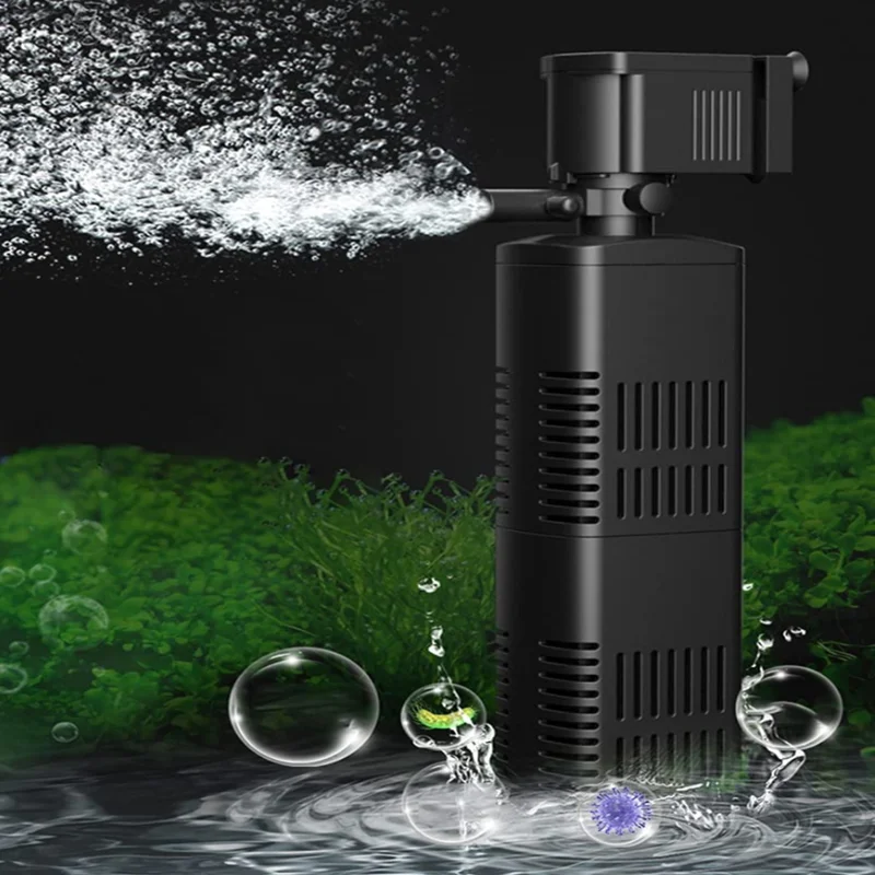 Jeneca Internal Aquarium Filter Submersible Power Fish Tank Filter with Adjustable Water Flow Quiet Aquarium Filtration System