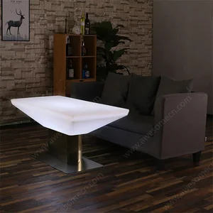 Factory Light up Lounge Outdoor Led Furniture Dining Table Led Oblong Tables for Dining Room
