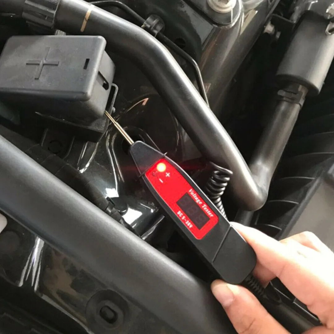 Durable 5-36V Car LCD Digital Electric Voltage Power Test Pen Probe Detector 