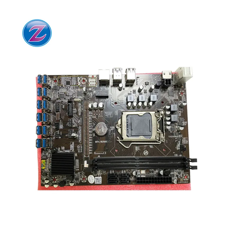 12gpu B250 профессиональная материнская плата 12 Gpu Pcie видеокарты материнская плата I3/i5/i7 Lga 1151 материнская плата