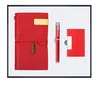 Notebook+pen+name card holder-Red