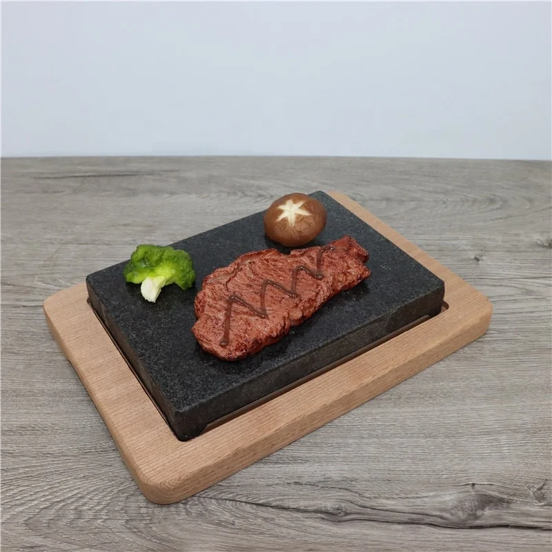 Volcanic Stone Cooking Bricks Flat Without Grooves Round lava Outdoor Steak Barbecue Camping Grill