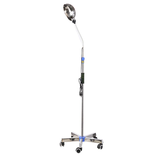 Height Adjustable Stainless Steel Mobile Gooseneck Operation Room Lamp Hospital Reflector Surgical Medical Examination Light