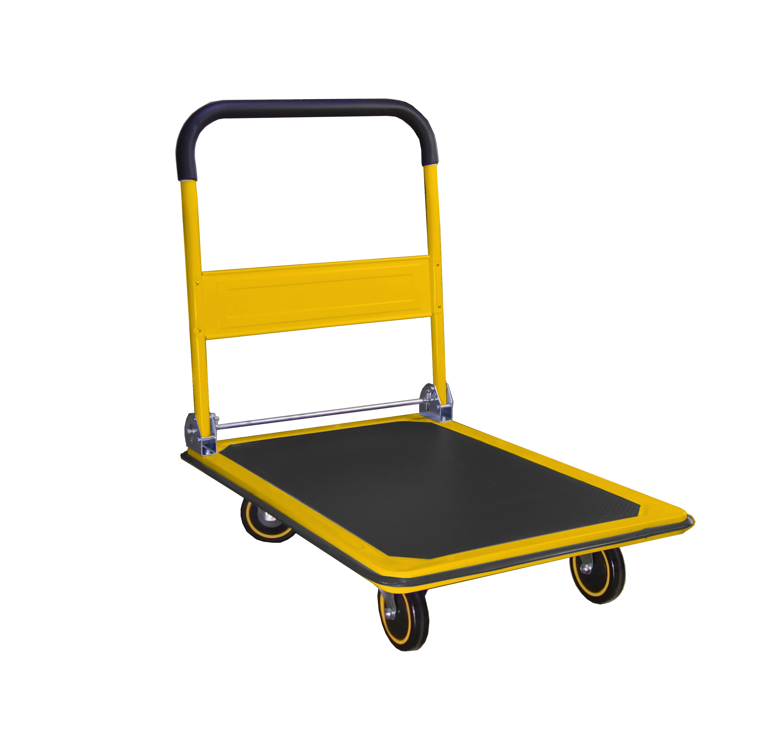 Single Handle Flat Platform Hand  Push Trolley Carts 500KG Capacity