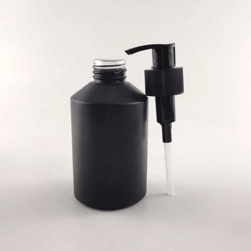 In Stock 200ml Frosted Matte Black Glass Bottles with Pump and Spray