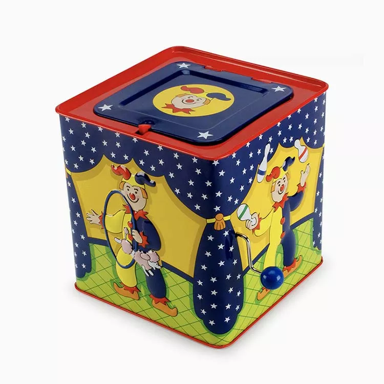 （レアサンプル品）JACK IN THE BOX Vintage 1950s Mattel Metal Clown Wind Up Jack in the Box Toy