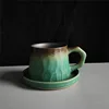 Tasse à café et soucoupe Green-Retro Glaze 310ml