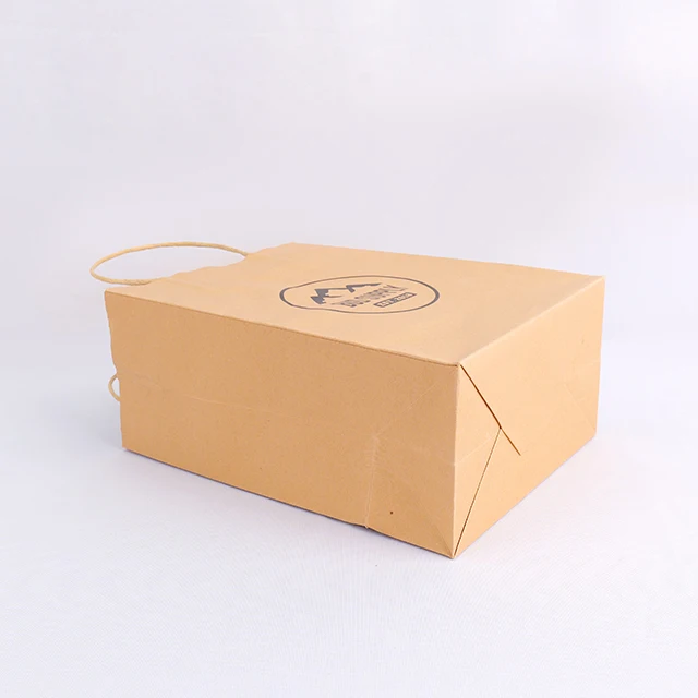 Factory Price Custom Printing Goods Packaging Kraft Paper Bag With Rope supplier