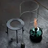 Tripod, glass cover, tea warmer, alcohol lamp