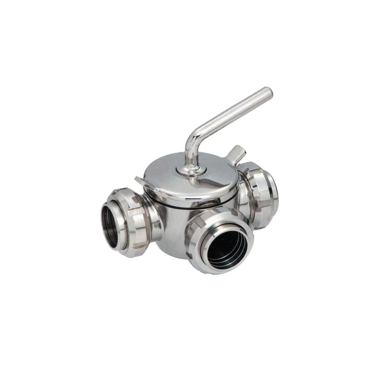 10 Bar Hygienic Valves Straight Way Three Way Plug Valve With Rapid Assembly