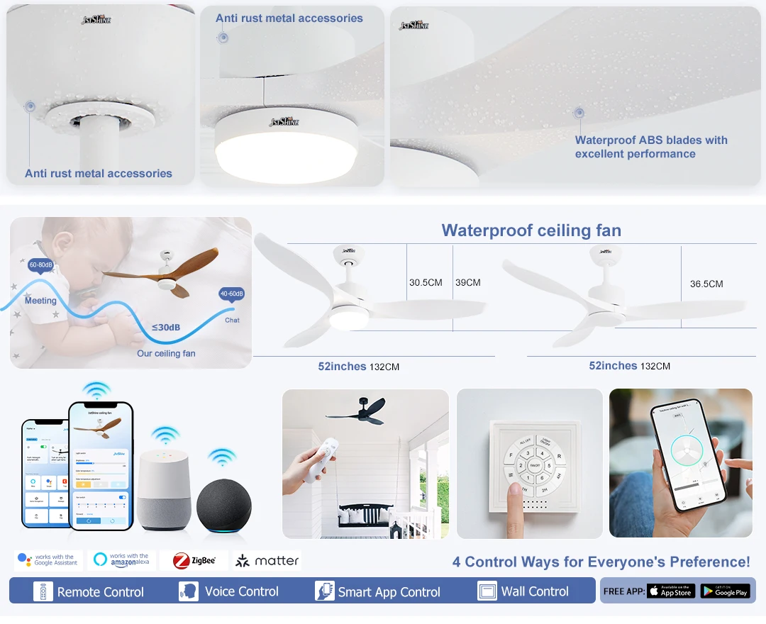 Ceiling Fan, 1stshine, 35W, Plastic - detail 6
