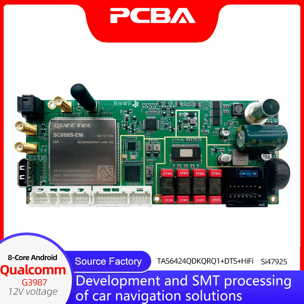 コンピュータ・IT Embedded Android 8-core Qualcomm QCM6125 Android GPS Navigation Carplay PCBA