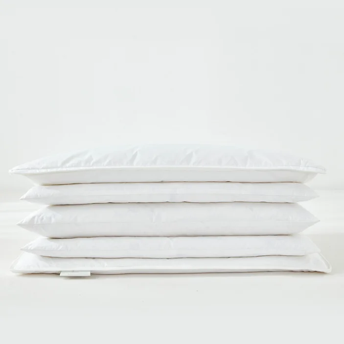 White Three-Layer Ergonomic Neck Pillow 200TC Solid Height Adjustable Insert Multi-Layer Layered Shredded Memory Foam Pillow