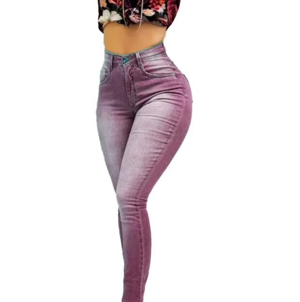 Custom Jeans 2024 Manufacturer Provides Highwaist Women's Denim Pencil Pants Women's Jeans Skinny manufacture