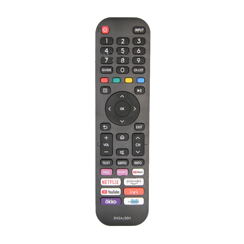 Replacement EN2B30H ABS LED LCD Fixed Code Remote Control Compatible Hisense Vidaa Smart TV for Home Use 1-Year Certified RoHS