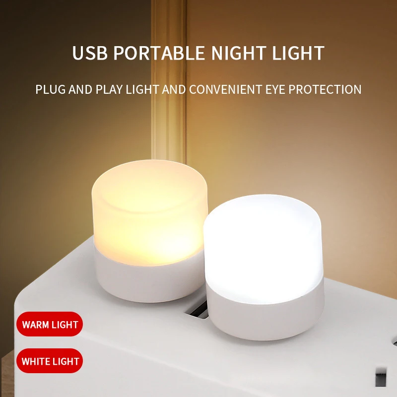 Compact nightlight cheap energy-saving bulb saves power 1w custom logo small mini usb night light portable usb led lamp