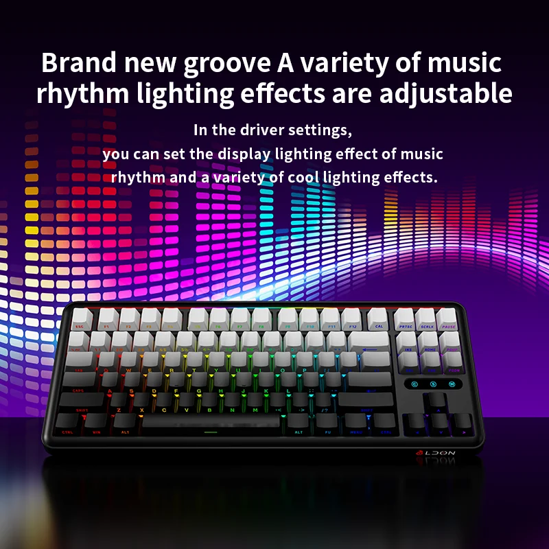 LX87 LDON 87-Key Hot-Swap Laser Mechanical Keyboard BT Wireless