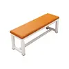 White steel frame with orange upholstery [Upgraded Version]