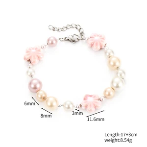 Fashion Jewelry Making Bracelet Flower Beads Charms  Craft Bracelet Jewelry Charms with Clasp Wholesale Bracelets