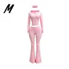 Pantaloni a Zampa Rosa