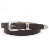 Dull lacquered buckle-coffee color-length 105-width 18 cm