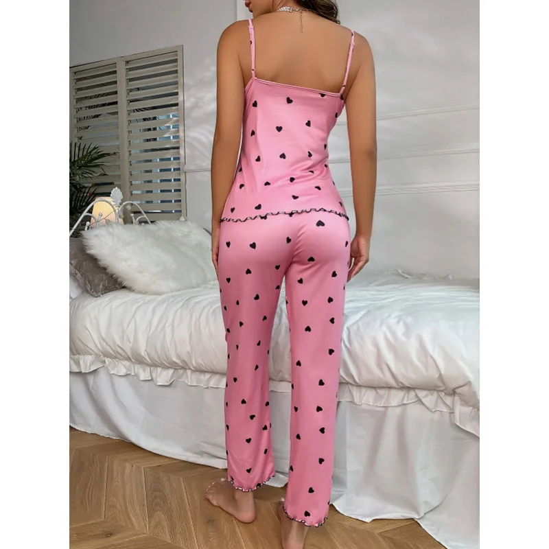 Wholesale Heart Pink Pajama Pants Set For Women Buy Wholesale Pajama
